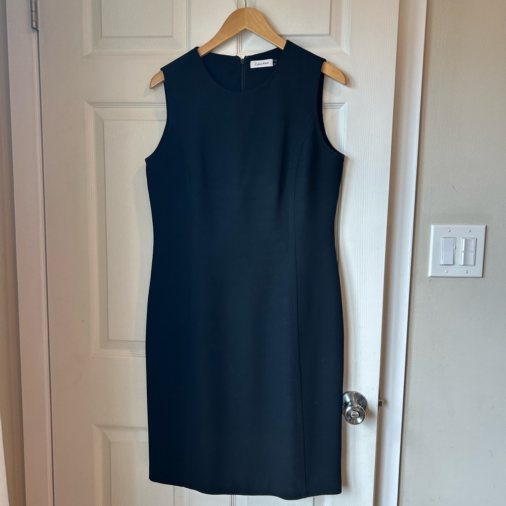 Calvin Klein Black Sleeveless Sheath Dress